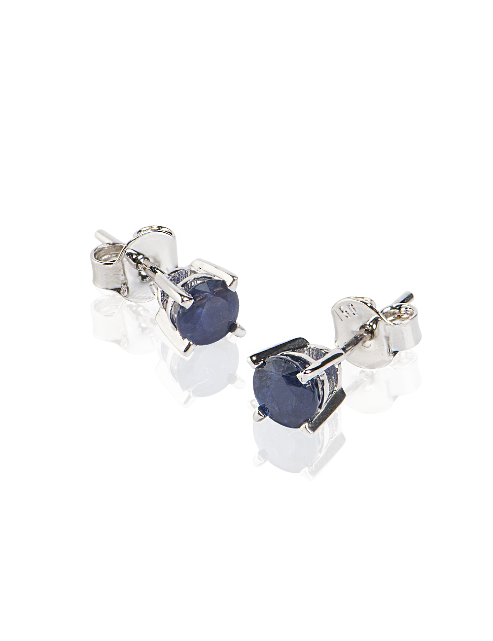 Cercei din Aur Rose de 18k cu Safire Albastre Naturale de 1 ct